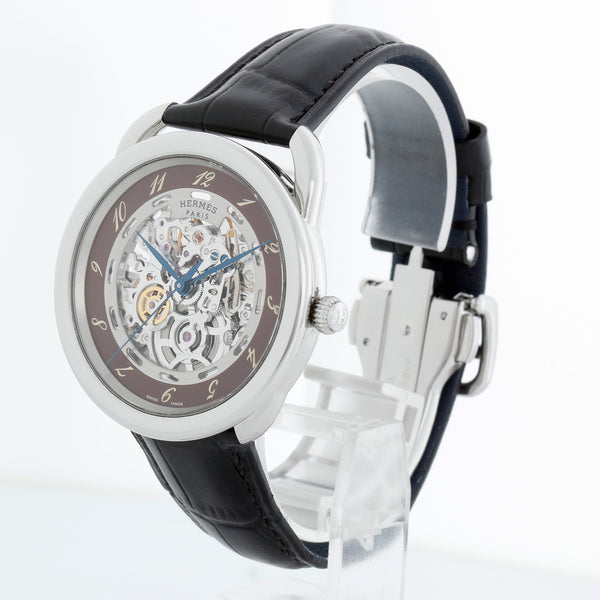 Hermes Arceau Squelette Automatic Stainless Steel Watch AR6.710A