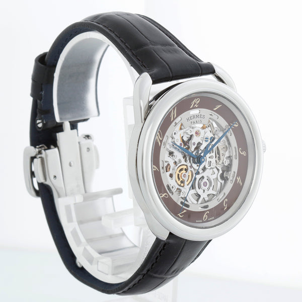 Hermes Arceau Squelette Automatic Stainless Steel Watch AR6.710A