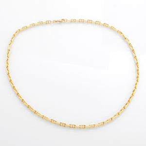 18K Yellow Gold H Link Necklace - 20 Inches