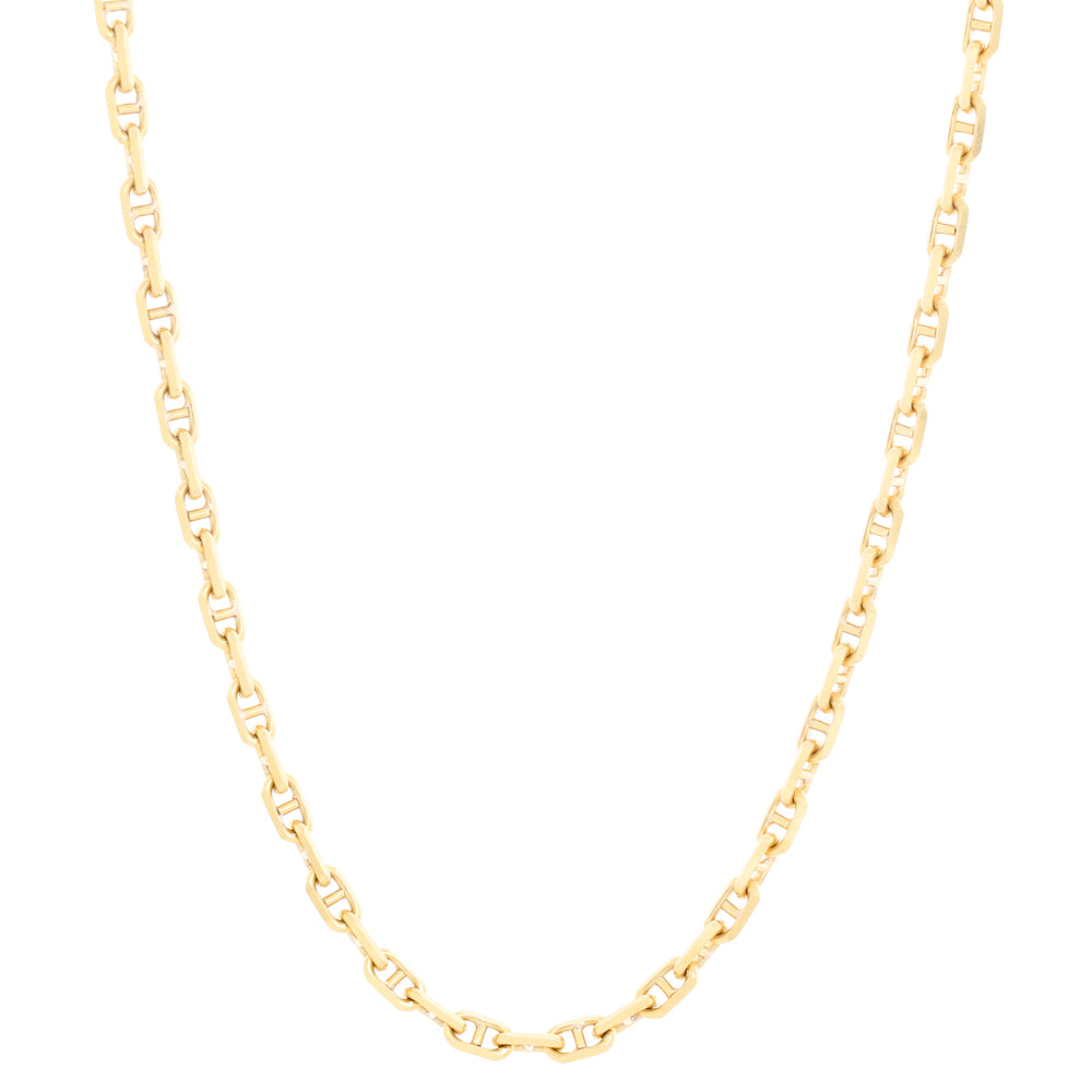 18K Yellow Gold H Link Necklace - 20 Inches