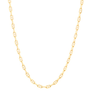 18K Yellow Gold H Link Necklace - 20 Inches