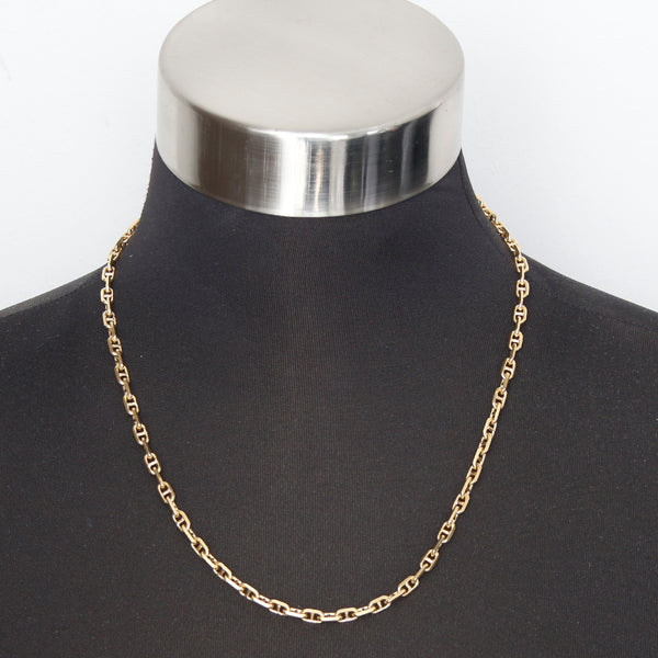 18K Yellow Gold H Link Necklace - 20 Inches
