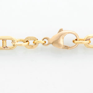 18K Yellow Gold H Link Necklace - 20 Inches