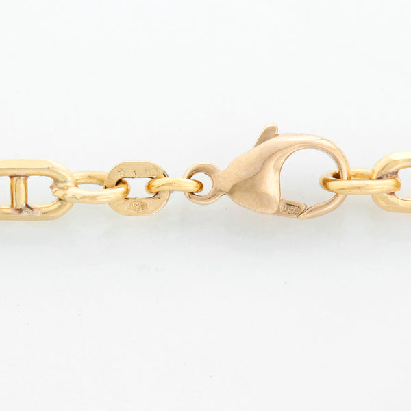 18K Yellow Gold H Link Necklace - 20 Inches