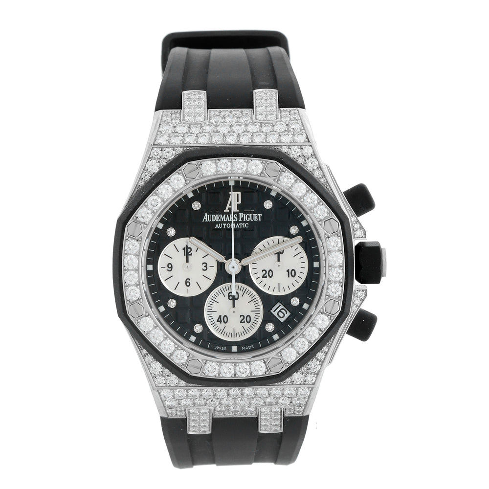 Audemars Piguet Royal Oak Offshore Ladies Automatic White Gold and Diamond Watch 26092CK