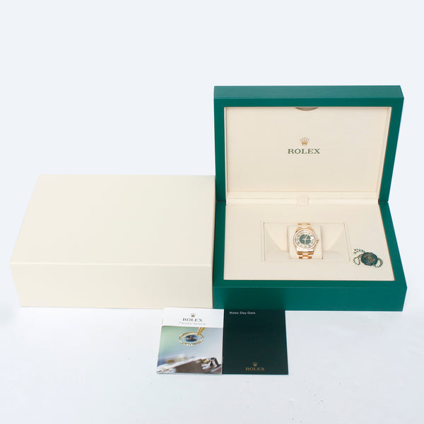 Rolex President Day-Date Men's Yellow Gold Watch Factory Diamonds 118348