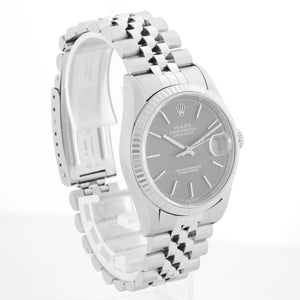 Rolex Datejust Men's Stainless Steel Watch 16234 Grey Tapestry