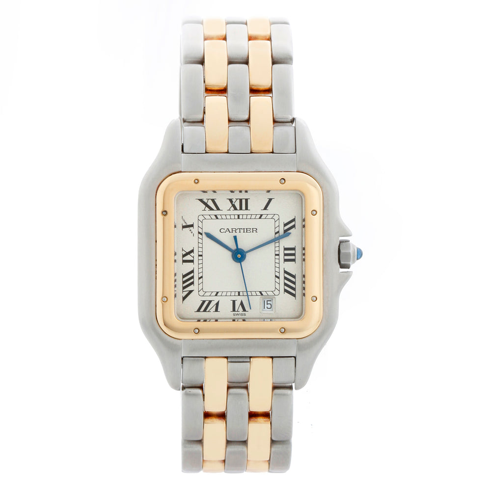 Cartier Midsize 2-Row Panther 2-Tone Steel & Gold Watch W25027B8