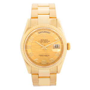 Rolex President Day-Date Men's Watch 118238 Champagne Wave Dial