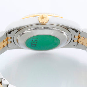 Men's 2-Tone Steel & Gold Rolex Datejust Watch 16233 White Dial