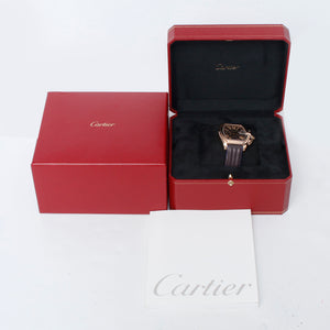 Cartier Roadster Chronograph XL 18k Rose Gold Men's Watch 2848 W62042Y5