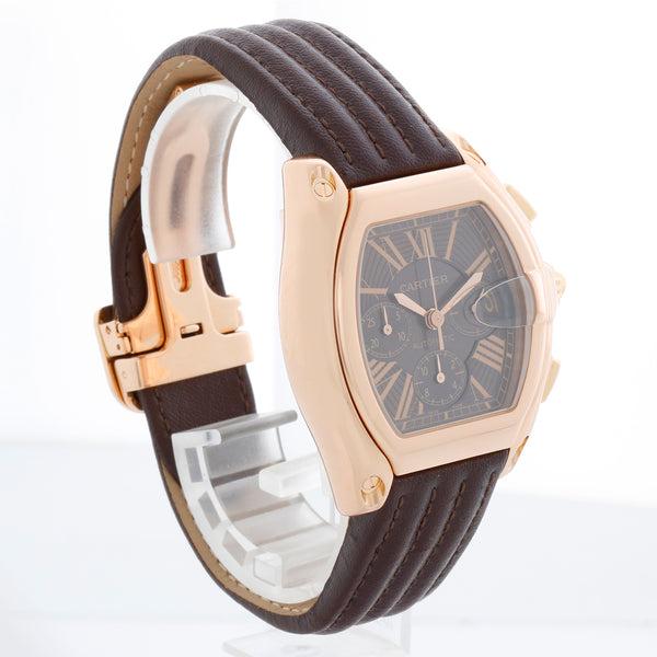 Cartier Roadster Chronograph XL 18k Rose Gold Men's Watch 2848 W62042Y5