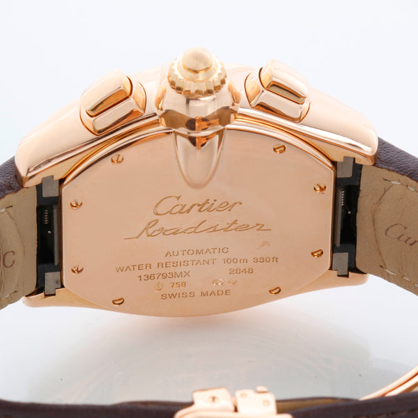 Cartier Roadster Chronograph XL 18k Rose Gold Men's Watch 2848 W62042Y5