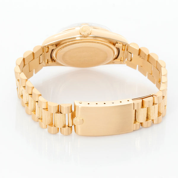 Rolex President Day-Date 18k Gold Barked Men's Watch 1807 – Image 4