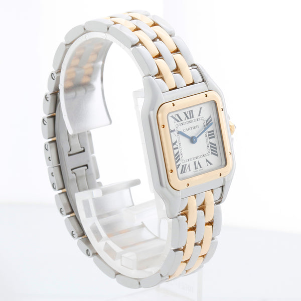 New Style Cartier Panthere 2-Tone 2-Row Medium Watch W2PN0007