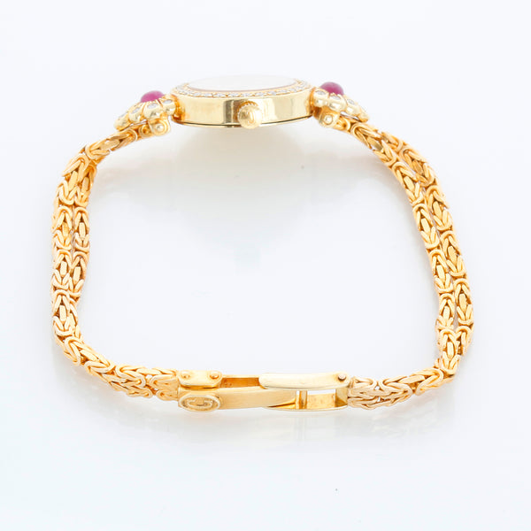 Concord 14K Yellow Gold Diamond and Ruby Ladies Dress Watch