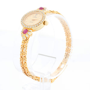 Concord 14K Yellow Gold Diamond and Ruby Ladies Dress Watch