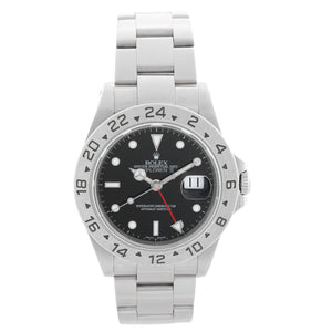 Rolex Explorer II Men's Stainless Steel Watch 16570  Black Dial with Date