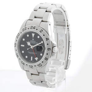 Rolex Explorer II Men's Stainless Steel Watch 16570  Black Dial with Date