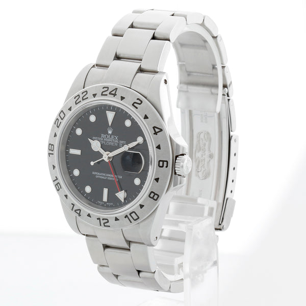 Rolex Explorer II Men's Stainless Steel Watch 16570  Black Dial with Date