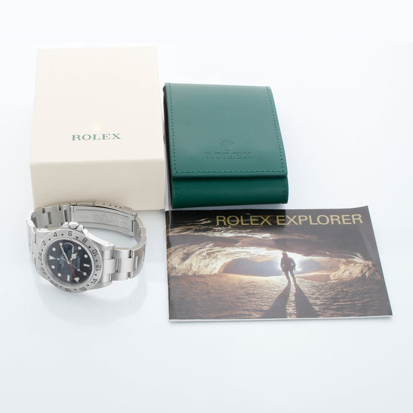 Rolex Explorer II Men's Stainless Steel Watch 16570  Black Dial with Date