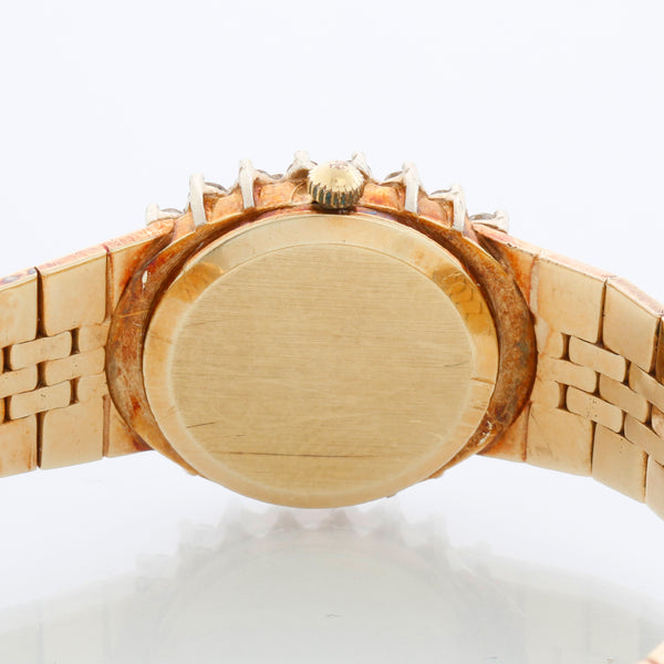 Ladies 14k Gold Geneve Diamond Dress Watch