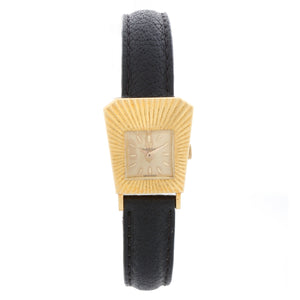 Omega " Asymetric " Ladies 18K Yellow Gold Wrist Watch