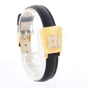 Omega " Asymetric " Ladies 18K Yellow Gold Wrist Watch