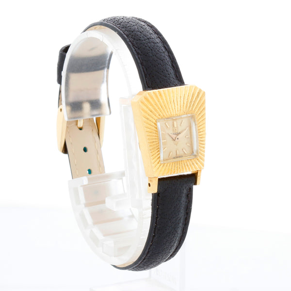 Omega " Asymetric " Ladies 18K Yellow Gold Wrist Watch