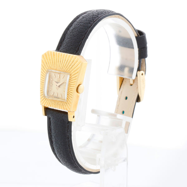 Omega " Asymetric " Ladies 18K Yellow Gold Wrist Watch