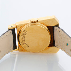 Omega " Asymetric " Ladies 18K Yellow Gold Wrist Watch