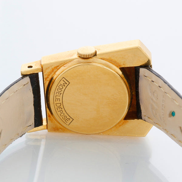 Omega " Asymetric " Ladies 18K Yellow Gold Wrist Watch