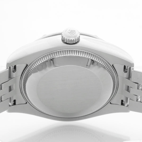 Rolex Datejust Midsize Ladies Steel Watch Silver Diamond Dial 178344