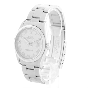 Rolex Datejust Men's Stainless Steel Automatic Watch Smooth Bezel 16200