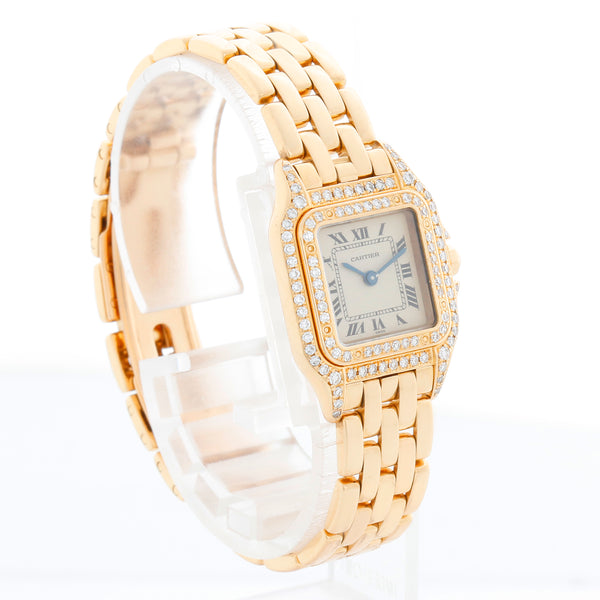 Cartier 18K Yellow Gold Panther Ladies Watch WF3254B9 1280