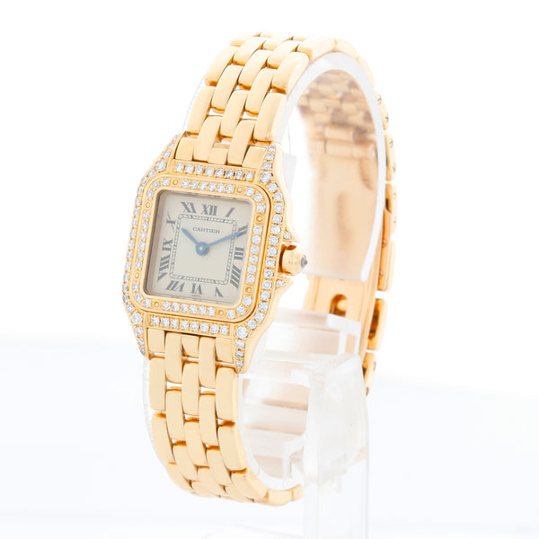 Cartier 18K Yellow Gold Panther Ladies Watch WF3254B9 1280
