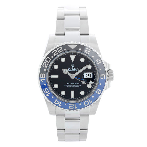 Men's Rolex GMT - Master II with Blue/Black Bezel 116710 " Batman "