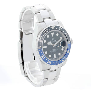 Men's Rolex GMT - Master II with Blue/Black Bezel 116710 " Batman "