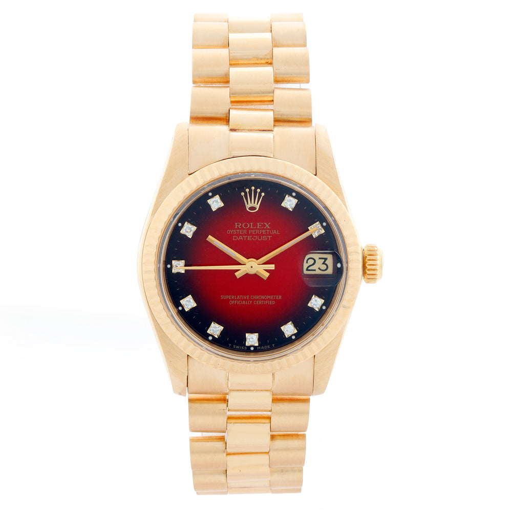 Rolex President Midsize 18K Yellow Gold Watch 6827