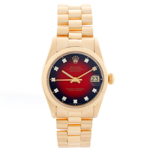 Rolex President Midsize 18K Yellow Gold Watch 6827