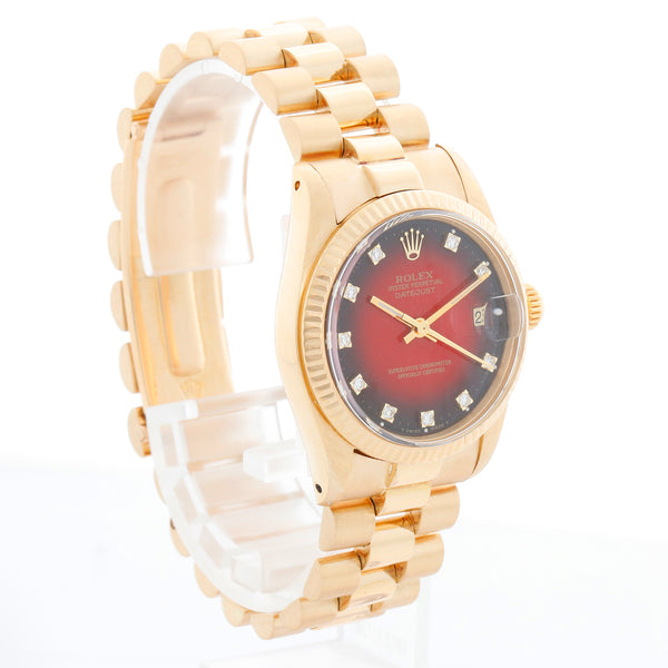 Rolex President Midsize 18K Yellow Gold Watch 6827