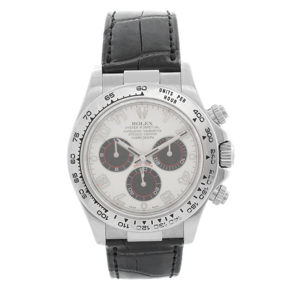 Rolex Cosmograph Daytona White Gold White Dial Watch 116519