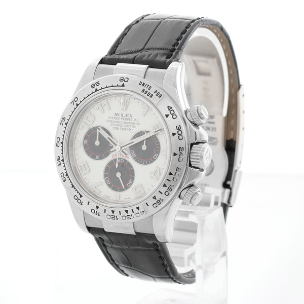 Rolex Cosmograph Daytona White Gold White Dial Watch 116519