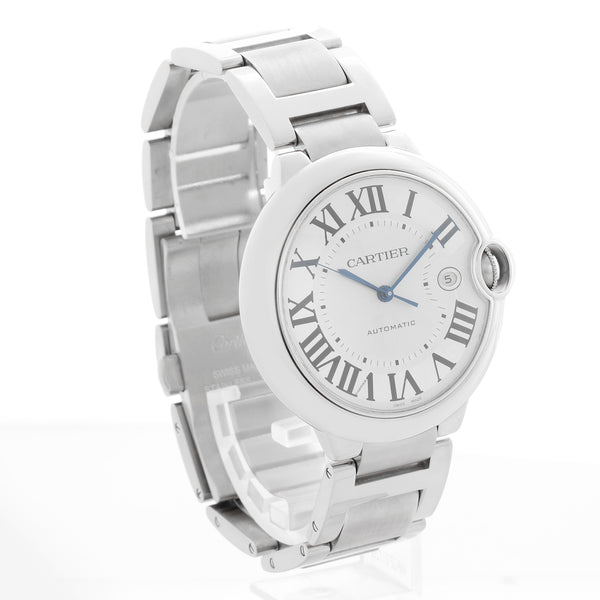 Cartier Ballon Bleu 42mm Stainless Steel Automatic Watch W69012Z4 3001