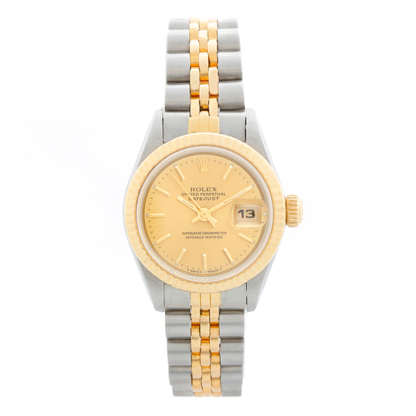 Rolex Ladies Datejust 2-Tone Watch 69173 Champagne Dial