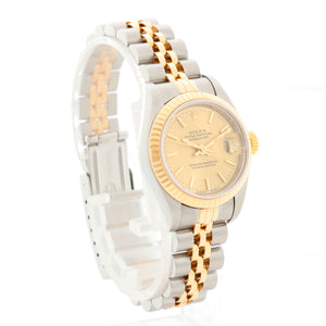 Rolex Ladies Datejust 2-Tone Watch 69173 Champagne Dial