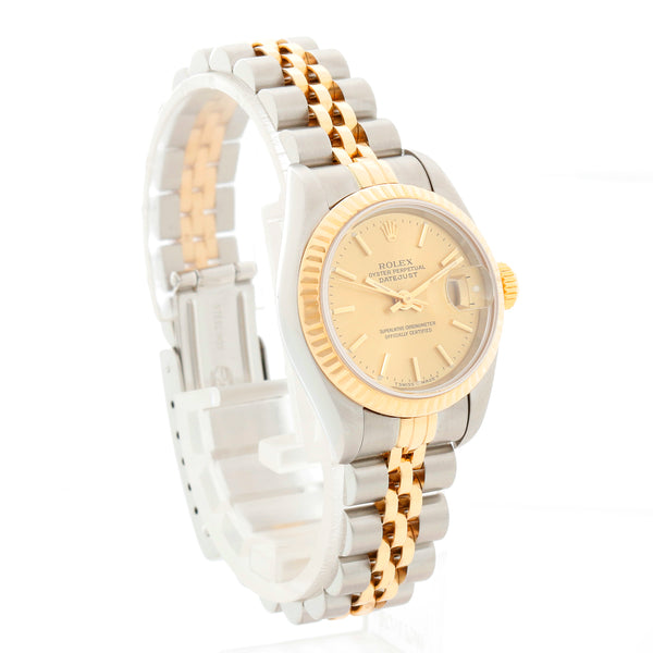 Rolex Ladies Datejust 2-Tone Watch 69173 Champagne Dial