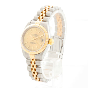 Rolex Ladies Datejust 2-Tone Watch 69173 Champagne Dial