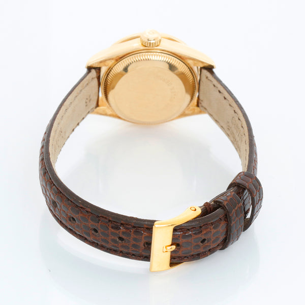 Ladies Rolex President 18k Gold Diamond Watch 69138