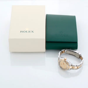 Rolex Ladies Datejust 2-Tone Diamond Watch 179313 Gold Champagne Mother of Pearl Dial